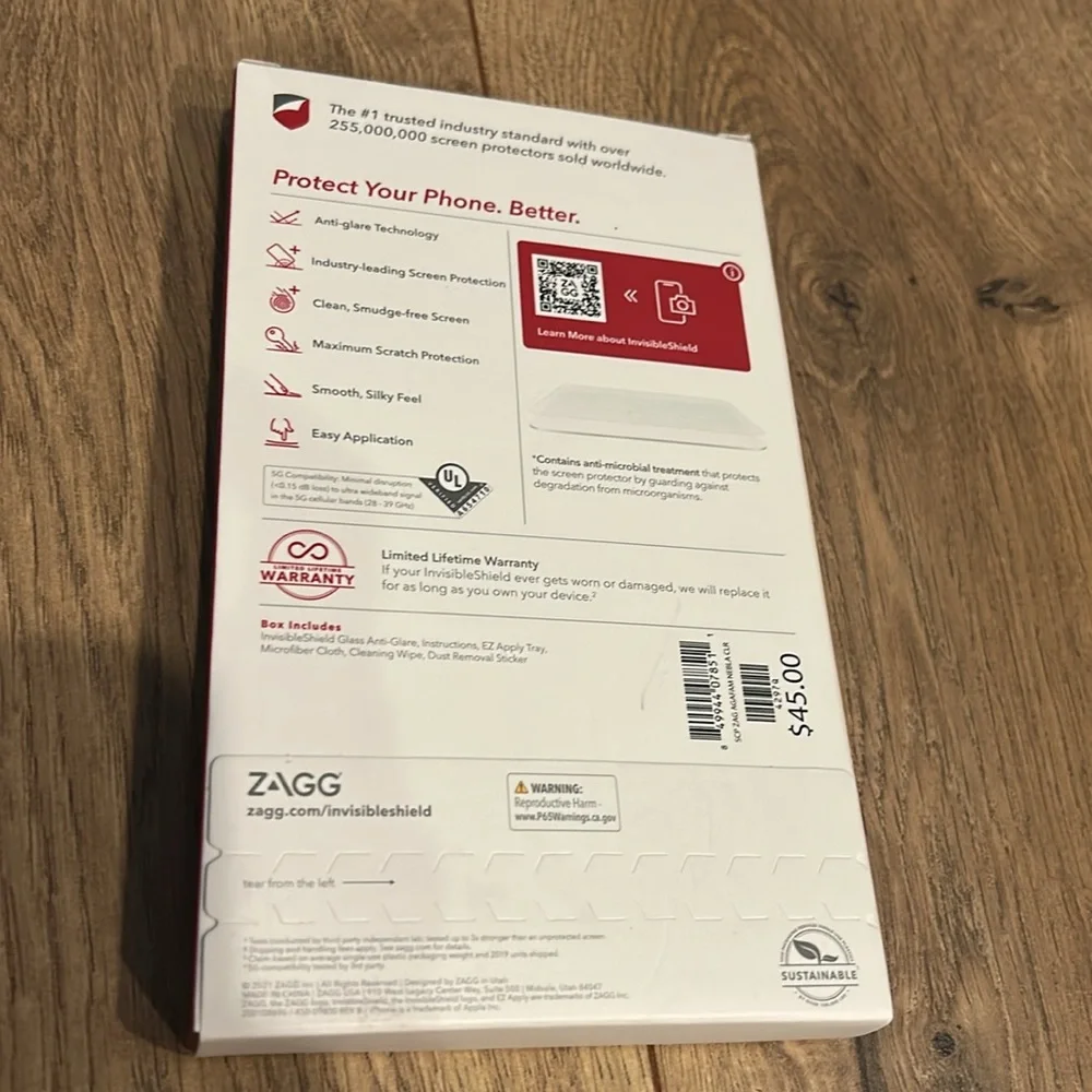 NIB Zagg Iphone 13 screen protector